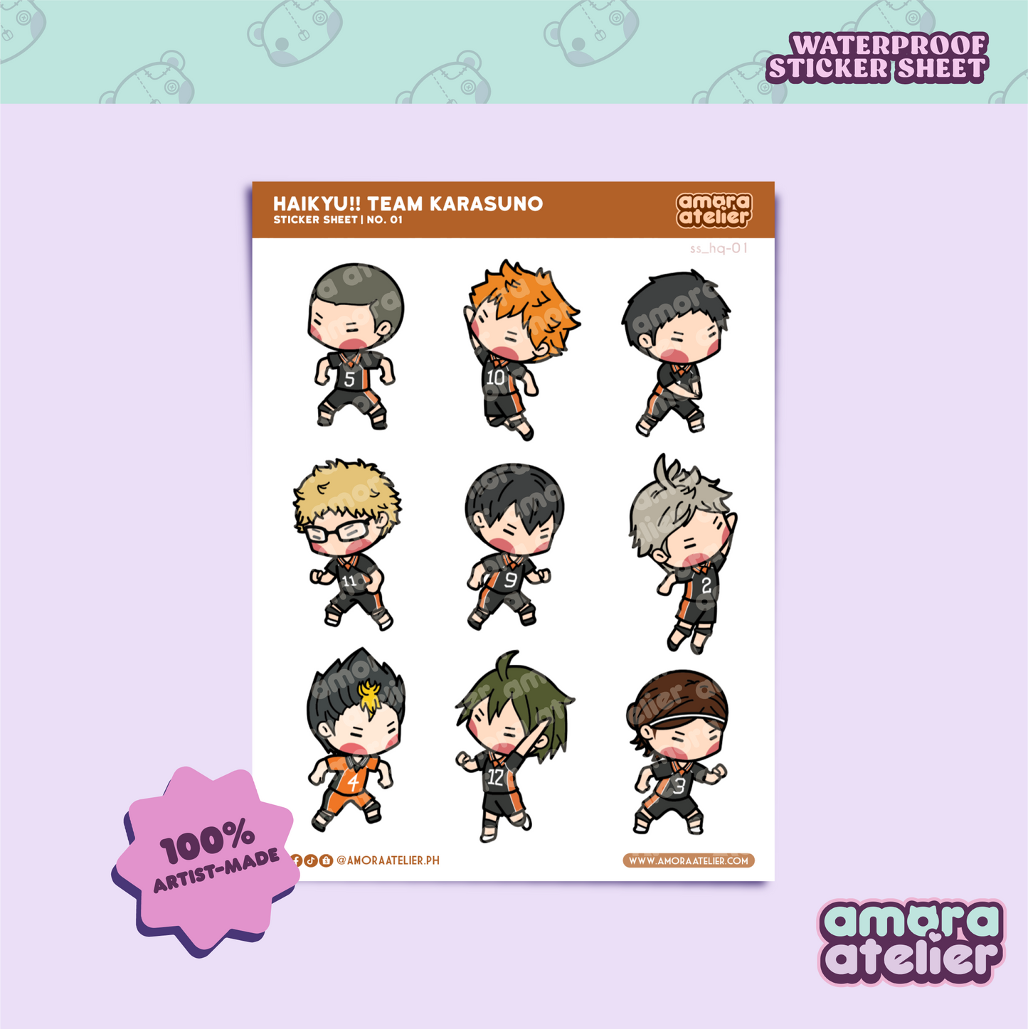 SS05 Sticker Sheet | Haikyu!! Team Karasuno | No. 1