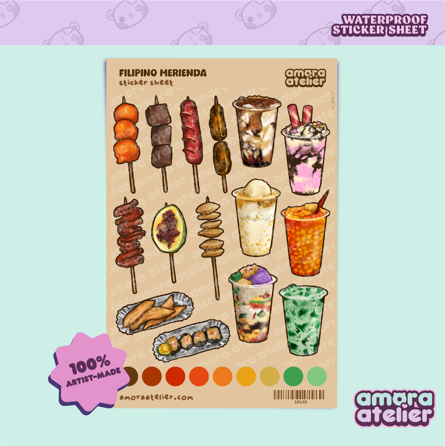 SS32 Journal Sticker Sheet | Filipino Merienda