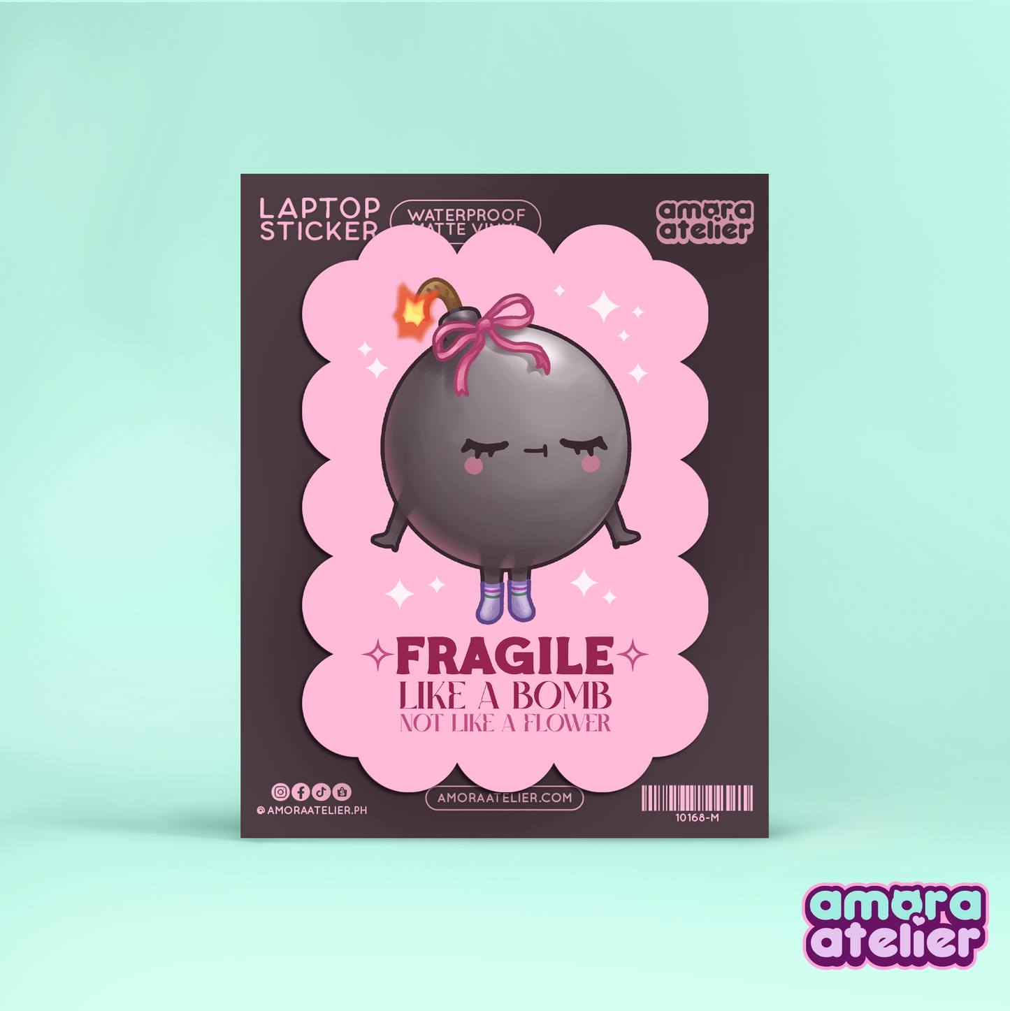 Laptop Sticker | Fragile like a Bomb, Not like a Flower