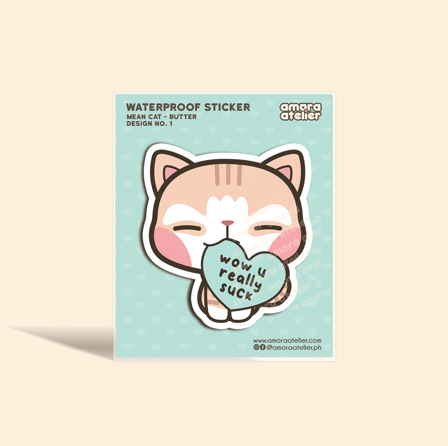 Individual Sticker | Mean Cats - Oreo and Butter
