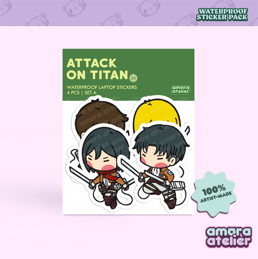 Sticker Pack | AOT Attack on Titan Laptop Stickers | No. 4
