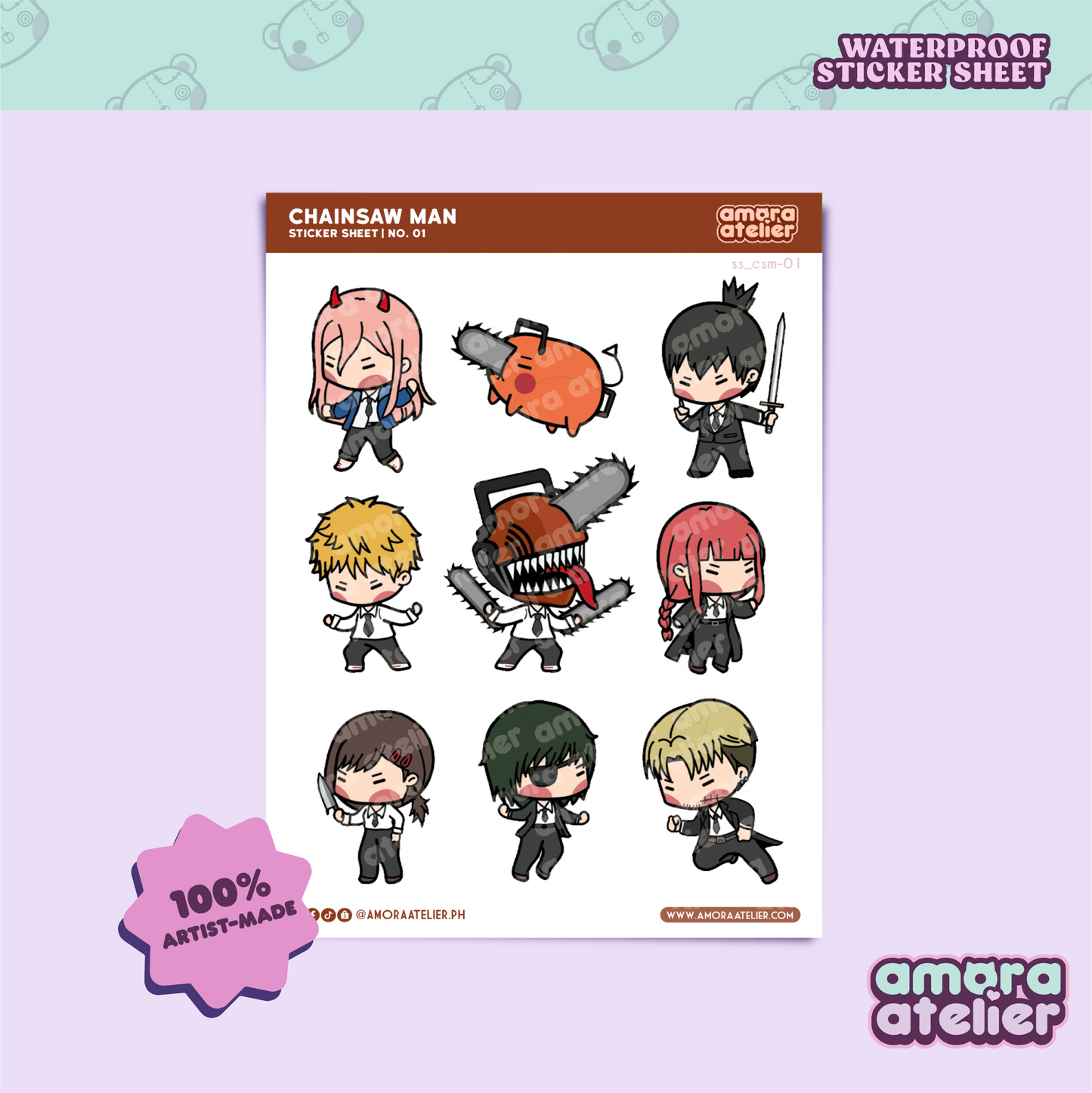 Sticker Sheet | Chainsaw Man | No. 1