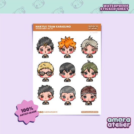 Sticker Sheet | Haikyu!! Team Karasuno | No. 2
