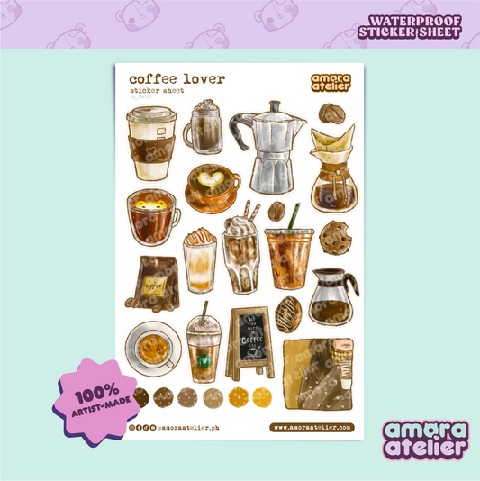 Journal Sticker Sheet | Coffee Lover