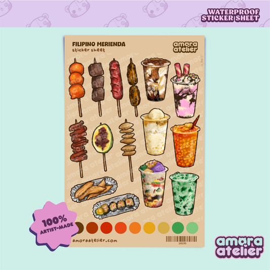 Journal Sticker Sheet | Filipino Merienda