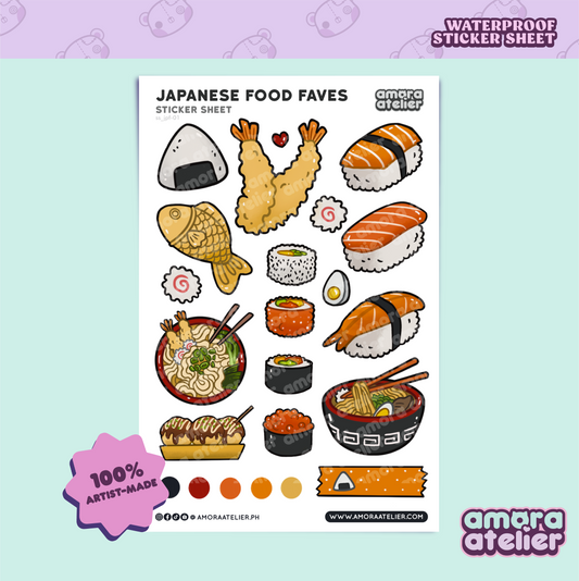 Journal Sticker Sheet | Japanese Food Faves