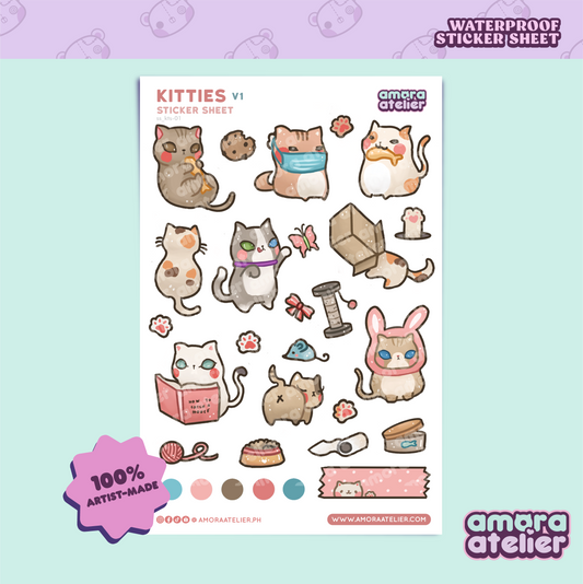 Journal Sticker Sheet | Kitties V1
