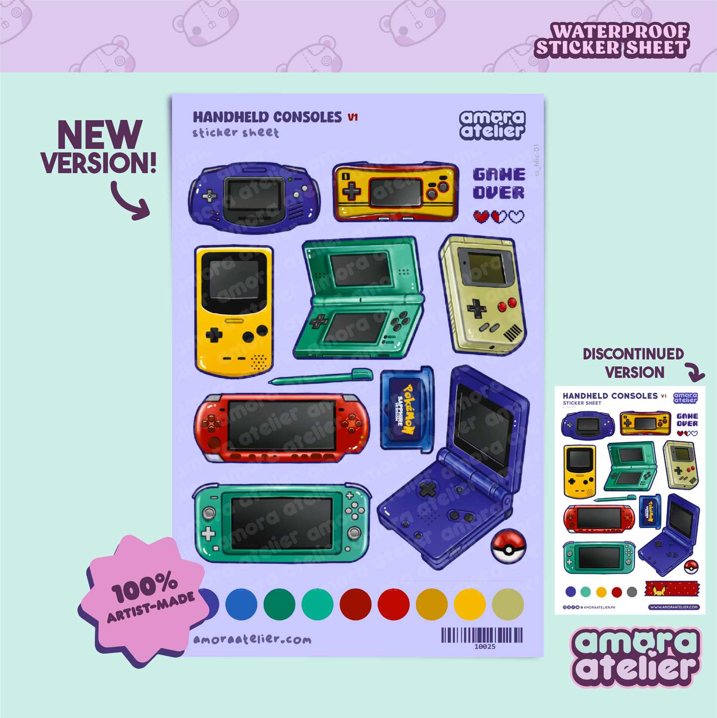 SS29 Journal Sticker Sheet | Handheld Consoles V1