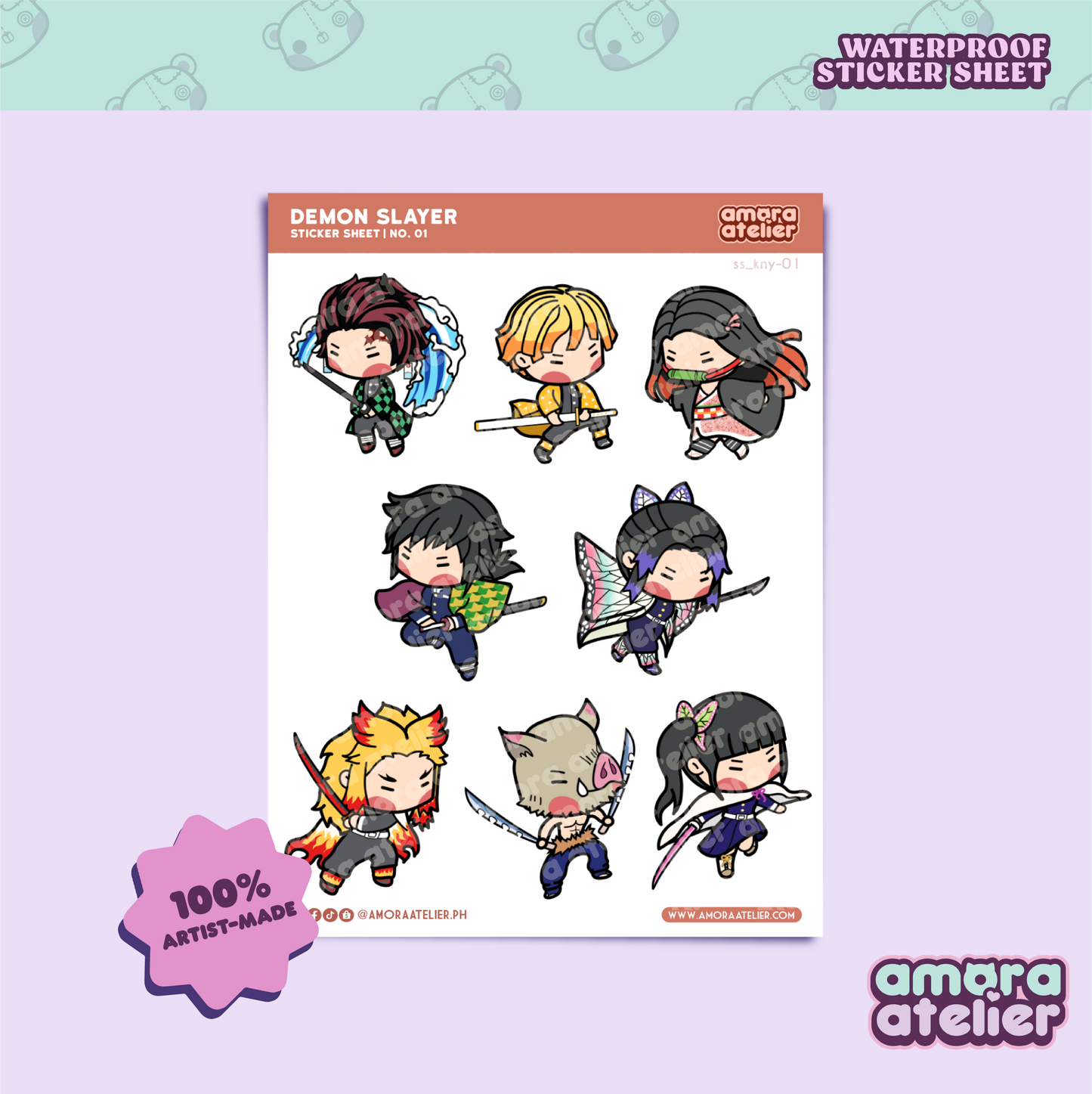 Sticker Sheet | Demon Slayer | No. 1