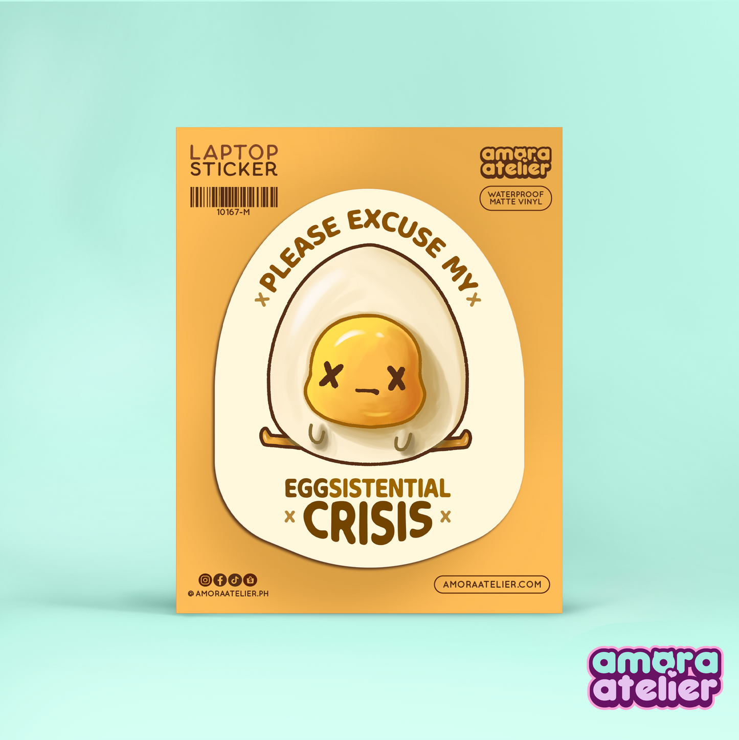 Laptop Sticker | Please Excuse My EGGsistential Crisis