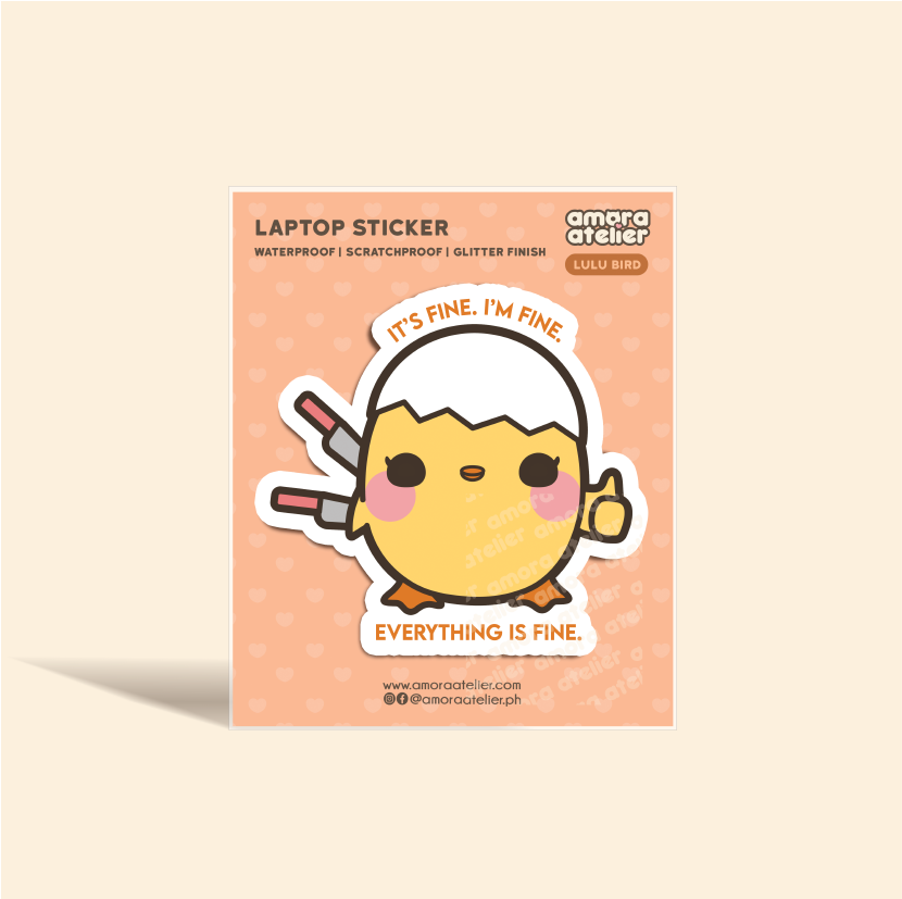 Individual Sticker | Lulu Bird: Everything is Fine