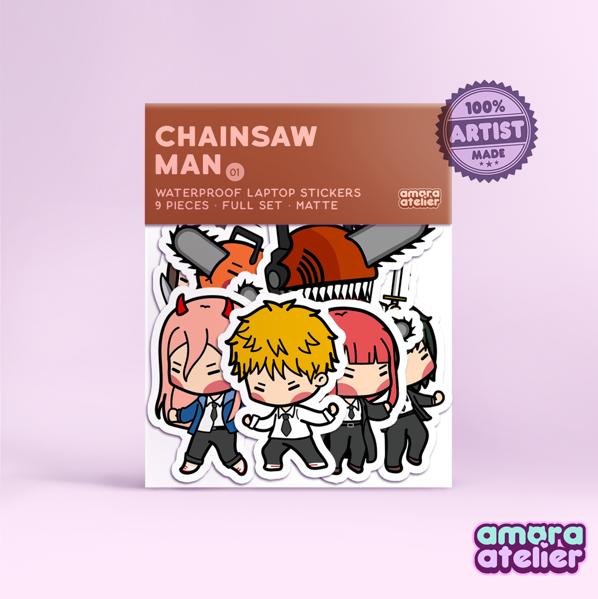 Sticker Pack | Chainsaw Man Laptop Stickers | No. 1