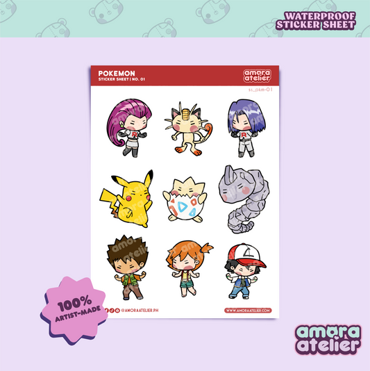 Sticker Sheet | Pokemon | No. 1