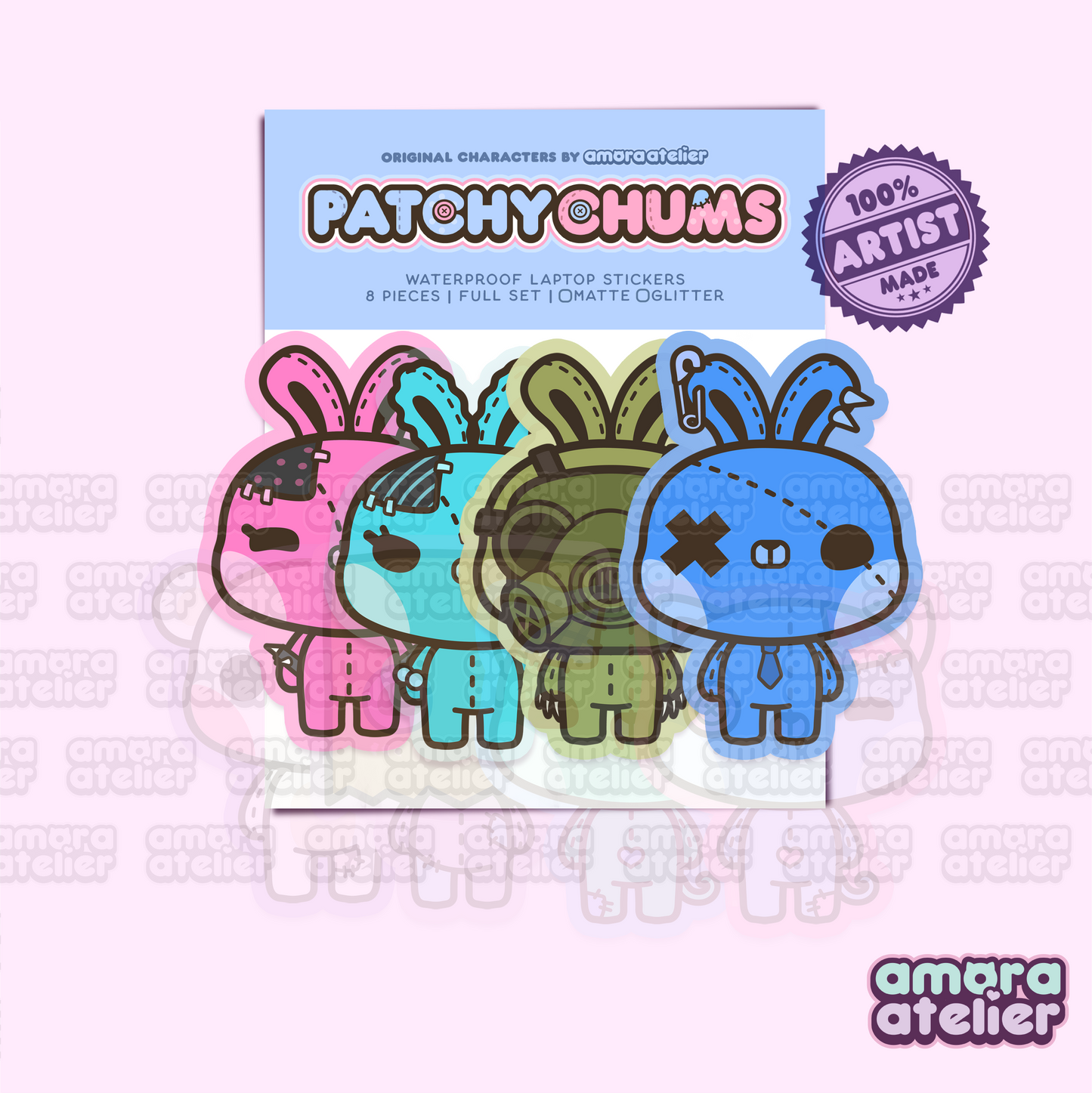 Sticker Pack | Patchy Chums | Amora Atelier Originals