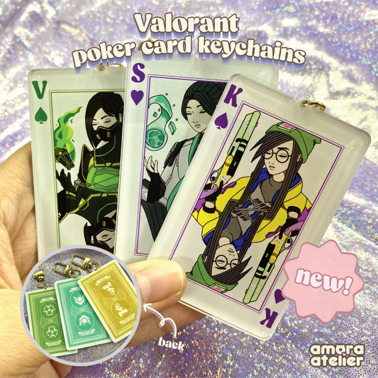 Valorant Poker Card Acrylic Keychains | Fan Merch by Amora Atelier